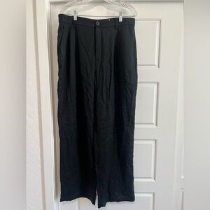 LOFT Soft Wide Leg Black Pants